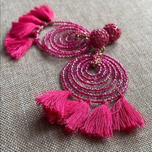 Pink beaded earrings